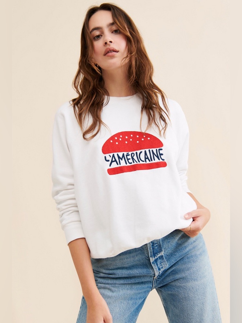 Banner Day L'americaine Graphic Crewneck Sweatshirt Women’s size L